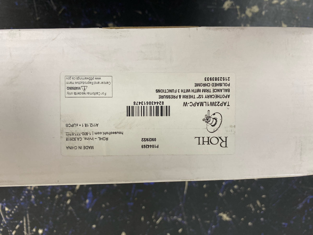 Rohl: TAP23W1LMAPC-W - Apothecary 1/2" Therm & Pressure Balance Trim With 3 Functions Without Cartridge