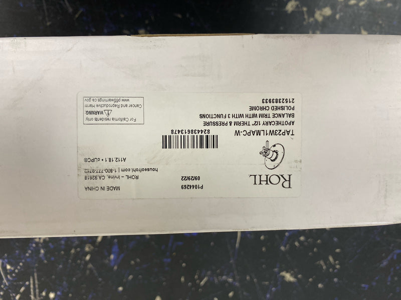 Rohl: TAP23W1LMAPC-W - Apothecary 1/2" Therm & Pressure Balance Trim With 3 Functions Without Cartridge