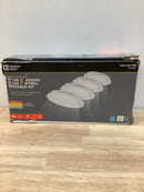 Commercial electric 91480 Slim Baffle 6 in. Adjustable CCT Canless New Construction & Remodel IC Rated Dimmable LED Recessed Light Kit (4-Pack)