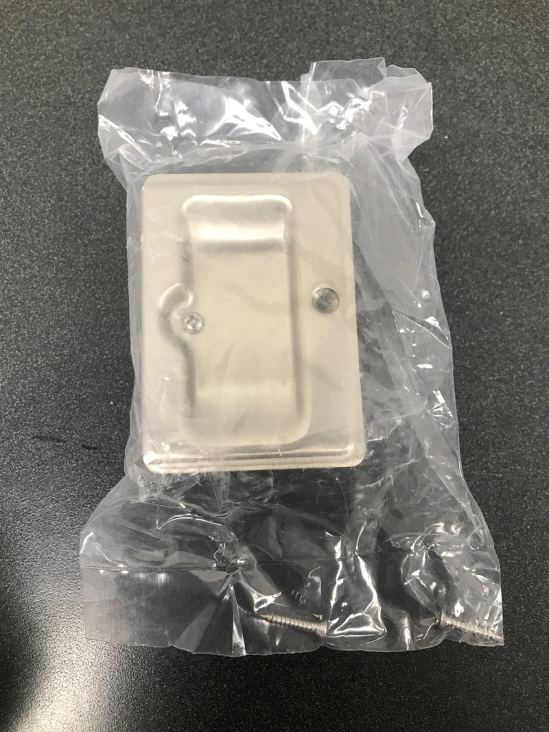 Deltana SDPA325U15 3-1/4 Inch Tall Adjustable Pocket Door Lock for Passage - Satin Nickel