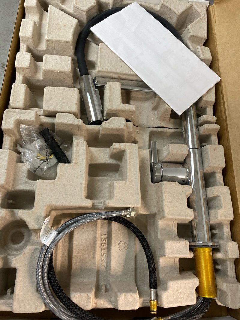 Kohler K-28267-CP Components 1.5 GPM Single Hole Pre-Rinse Pull Down Semi-Professional Kitchen Faucet with Two Function MasterClean Sprayhead, DockNetik and Sweep Spray - Polished Chrome