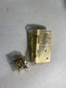 Deltana S44R4BB3 4" x 4" Ball Bearing 1/4" Radius Corners Mortise Hinge - Pair - Polished Brass