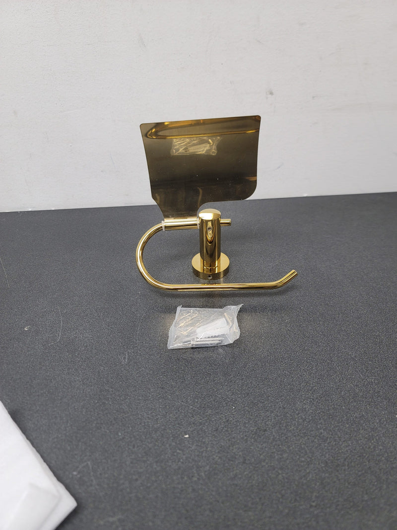 Signature Hardware 296460 Ceeley Single Post Tissue Holder - Polished Brass
