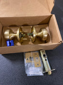 Emtek 8100NWUS4 Norwich Passage Door Knob Set with Regular Rose from the Brass Classic Collection - Satin Brass