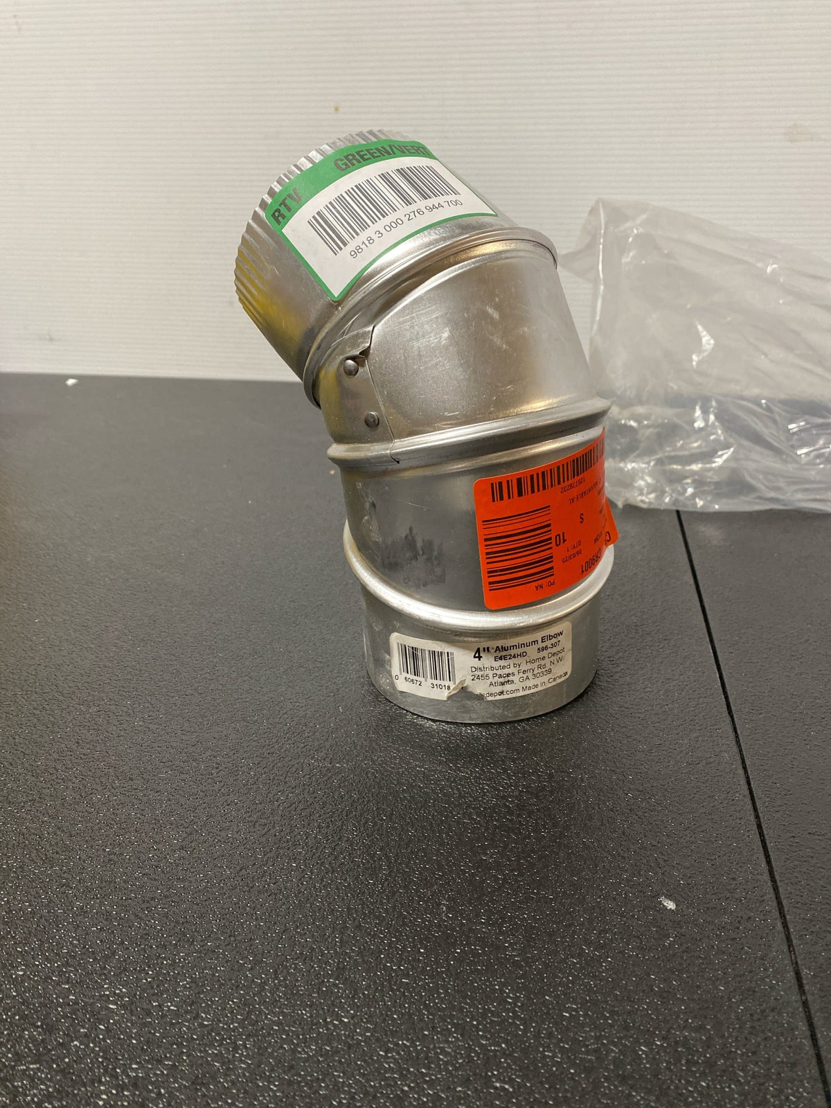 Everbilt 4 in. Aluminum 90 Degree Elbow