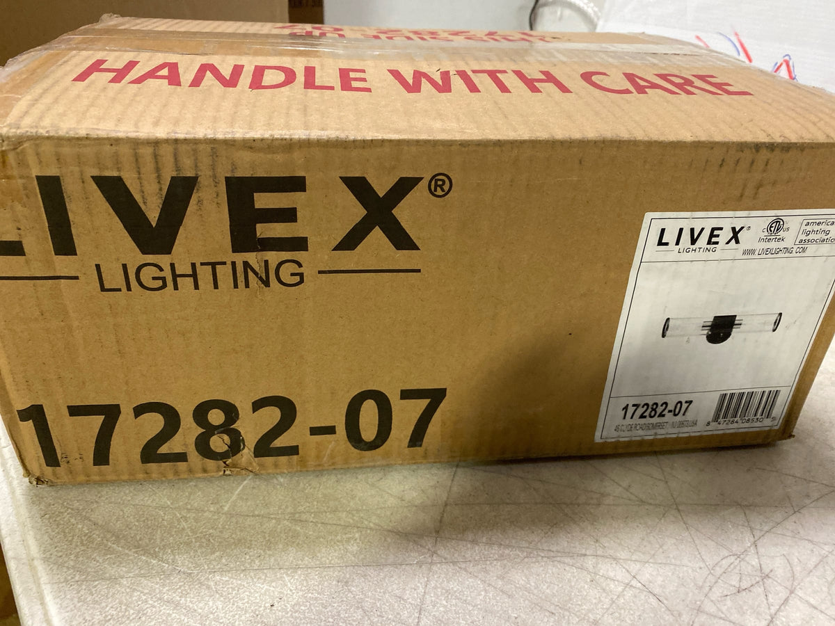 Livex Lighting 17282-07 Banca Collection 2 Light ADA Vanity Sconce, Bronze with Antique Brass Accent