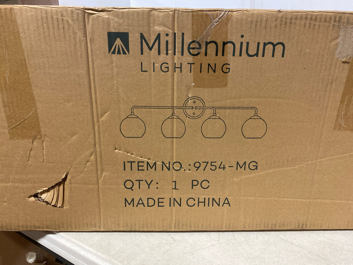 Millennium Lighting 9754-MG 4 Light 35" Wide Bathroom Vanity Light - Modern Gold