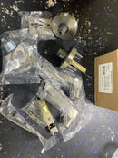 Baldwin PSSQUCRR150 Reserve Passage Square with Contemporary Round Rose in Satin Nickel Finish