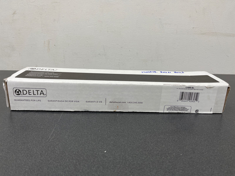 Delta U4998-BL 14" Ceiling Mounted Shower Arm and Shower Arm Flange - Matte Black