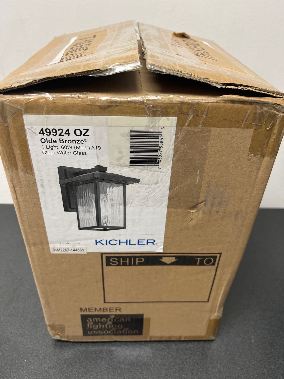 Kichler 49924OZ Capanna 10.25 in. 1-Light Olde Bronze Outdoor Hardwired Wall Lantern Sconce with No Bulbs Included (1-Pack)
