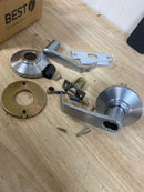 Best Access 7KC37D15DS3626 7KC Series Storeroom Keyed Entry Door Lever Set with "15" Lever, "D" Trim, S3 Strike and 2-3/4" Backset - Less SFIC - Satin Chrome