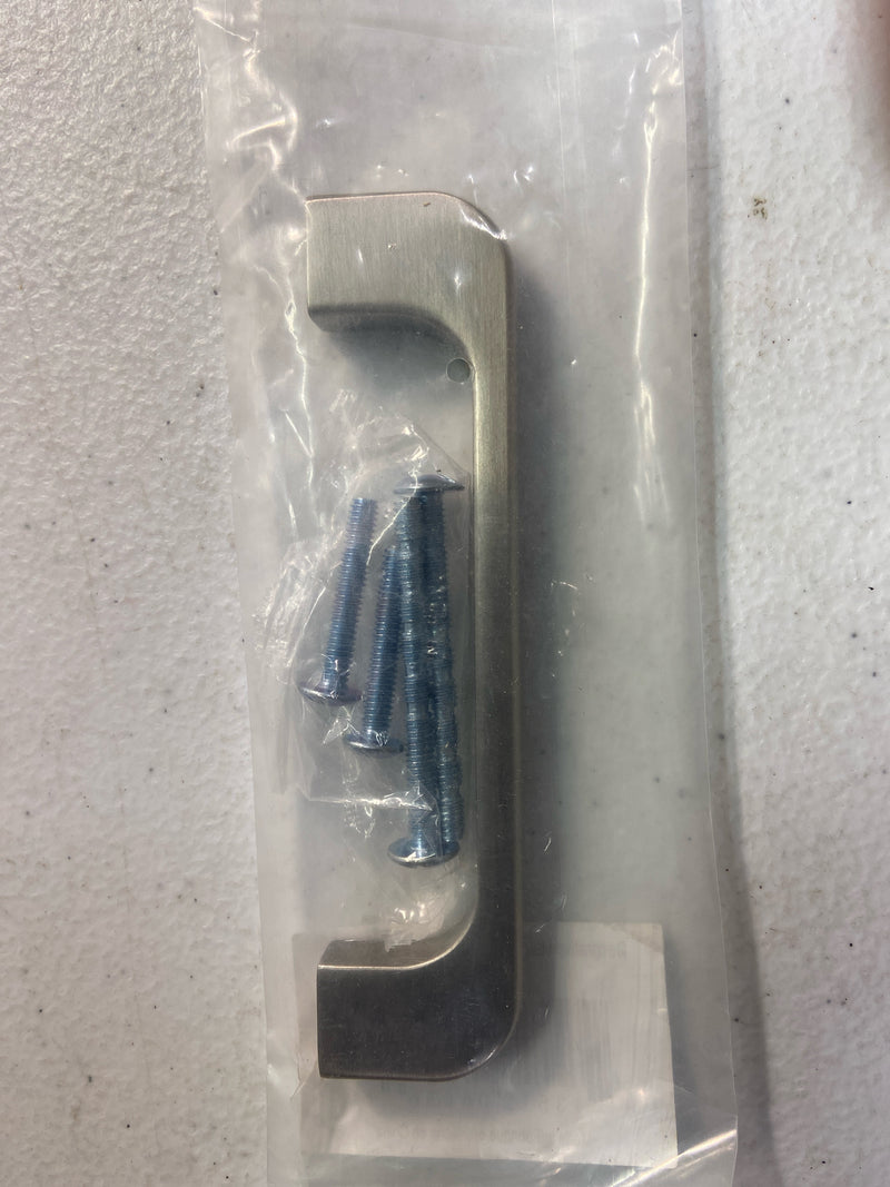 Jeffrey Alexander 264-96SN Alvar 3-3/4" Center to Center Slim Rounded Corner Cabinet Handle / Drawer Pull - Satin Nickel