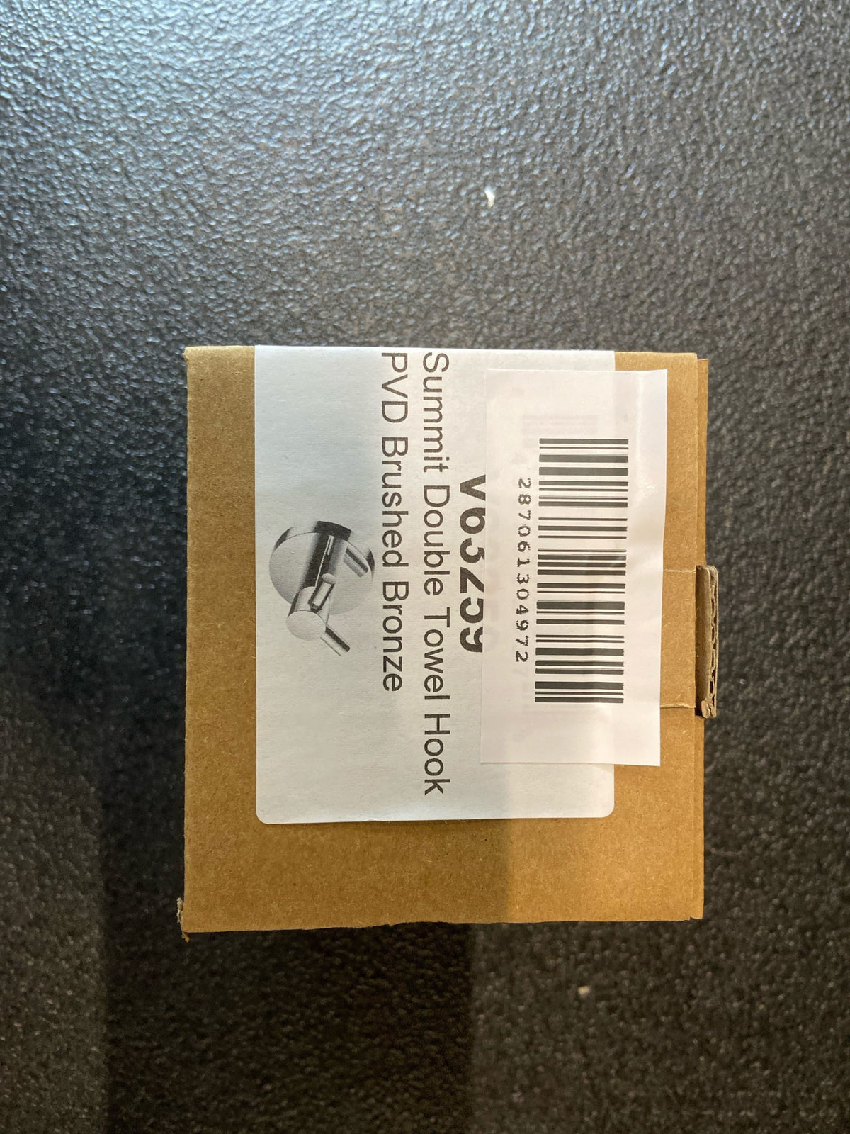 ICO Bath V63259 Volkano Summit Double Robe Hook - PVD Brushed Bronze