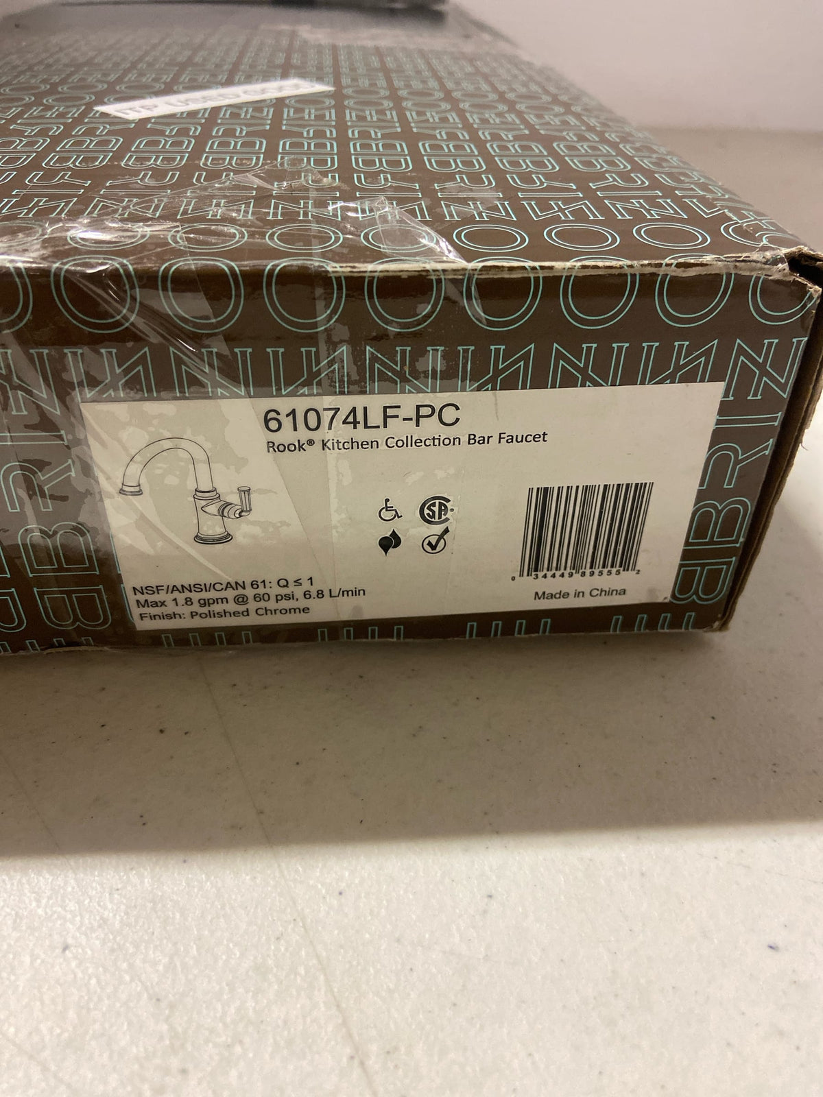 Brizo 61074LF-PC Rook 1.8 GPM Single Hole Bar Faucet - Polished Chrome