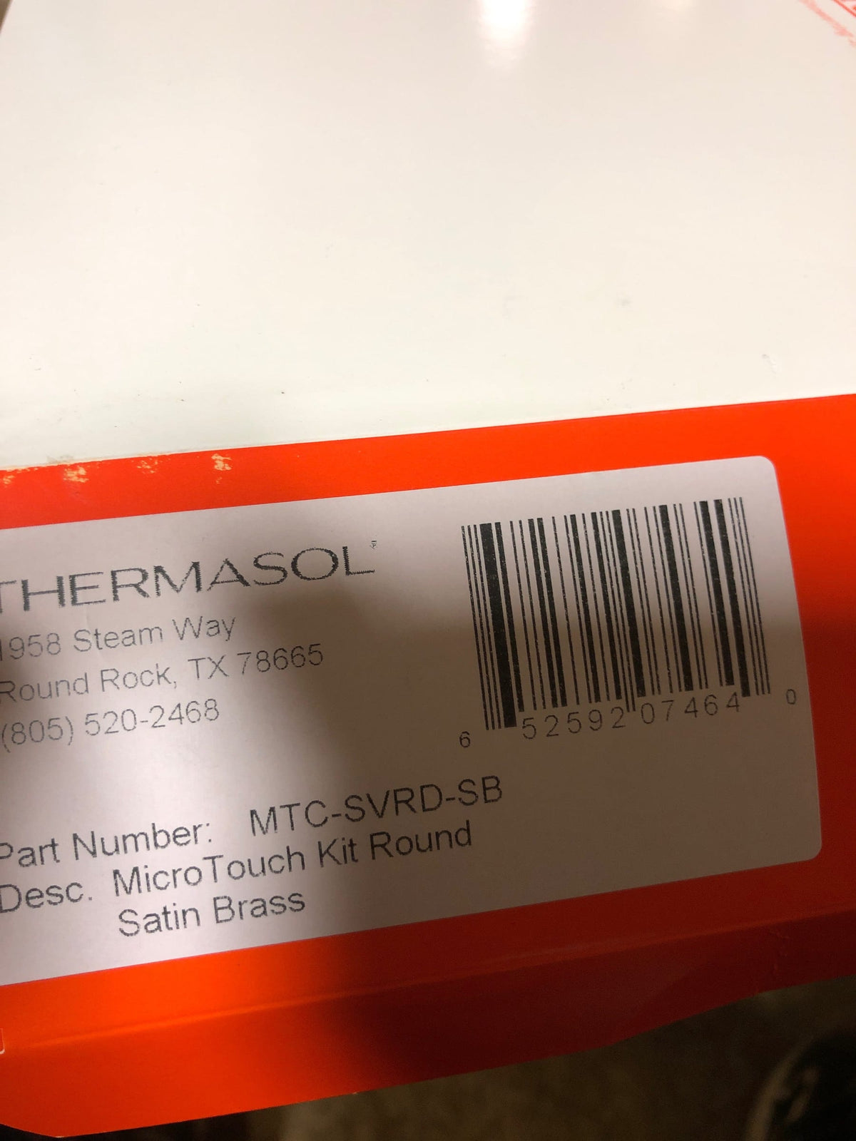 ThermaSol MTC-SVRD-SB MicroTouch Steam Shower Kit - Includes Control Panel and Steam Head - Satin Brass