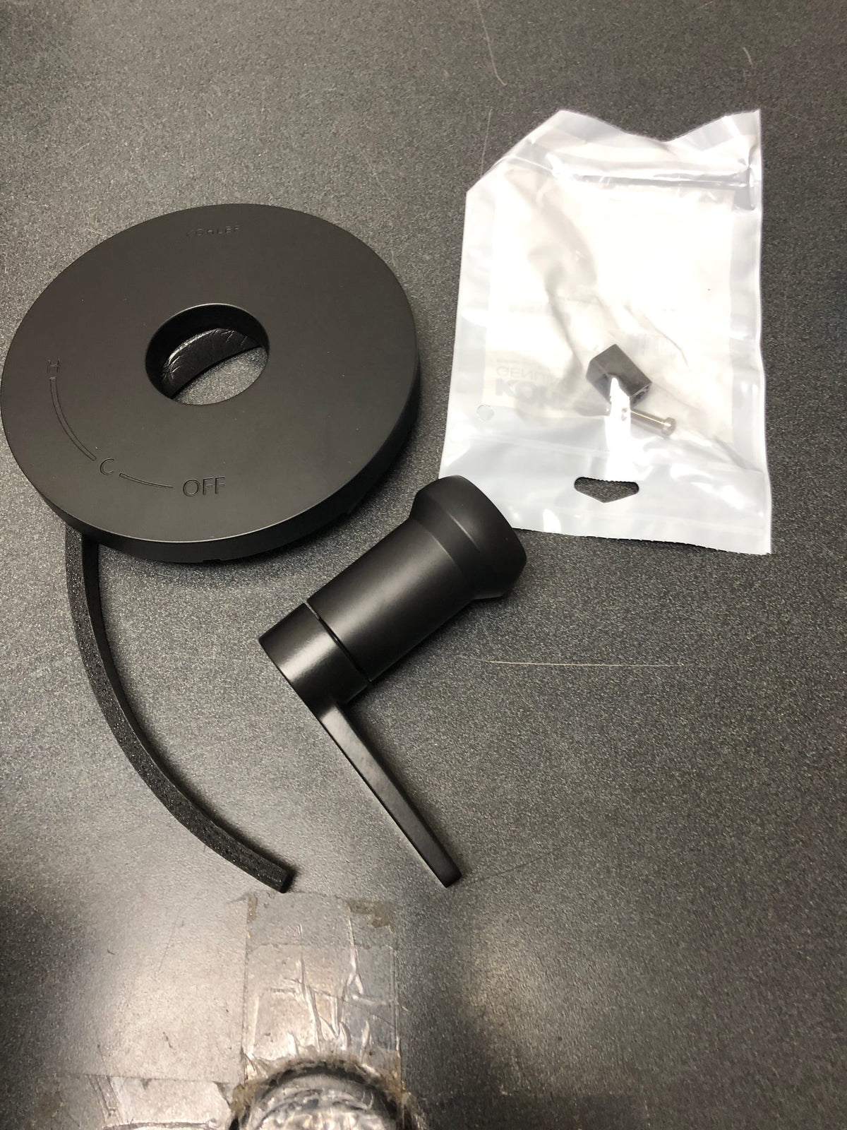 Kohler K-TS74042-4-BL Hint Function Pressure Balanced Valve Trim Only with Single Lever Handle - Less Rough In - Matte Black