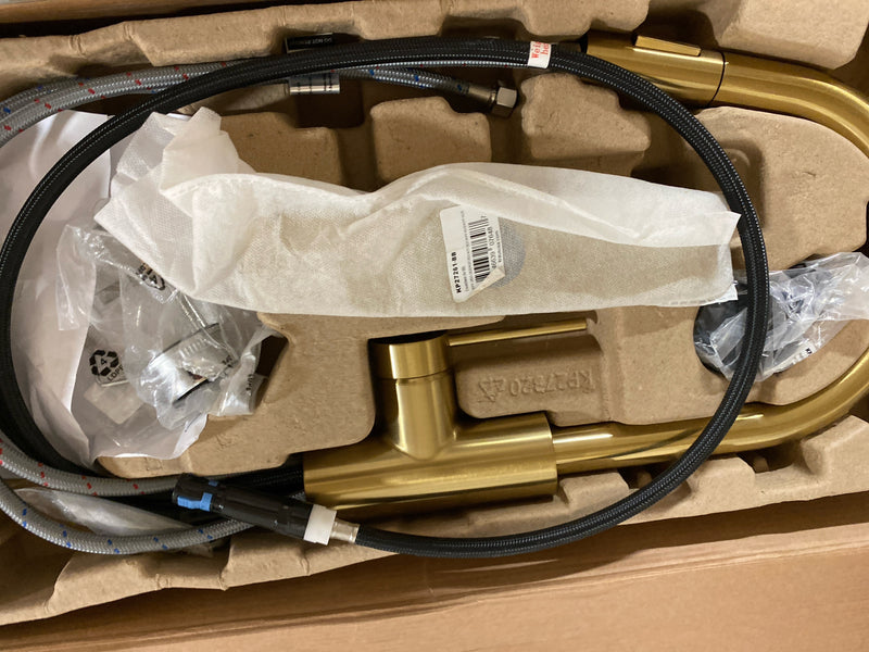 Kraus KPF-2620BB Oletto 1.75 GPM Single Hole Pull Down Kitchen Faucet - Brushed Brass