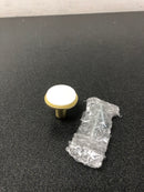 Sietto R-1300-SB Geometric 1-1/4 Inch Mushroom Cabinet Knob - Satin Brass