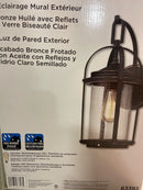 Westinghouse 6339300 Grandview One-Light Outdoor Wall Fixture, Oil Rubbed Bronze Finish with Highlights and Clear Seeded Glass, Black