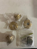 Baldwin 5013033FD 5013 Non-Turning Two-Sided Dummy Door Knob Set with 5021 Rose from the Estate Collection - Vintage Brass