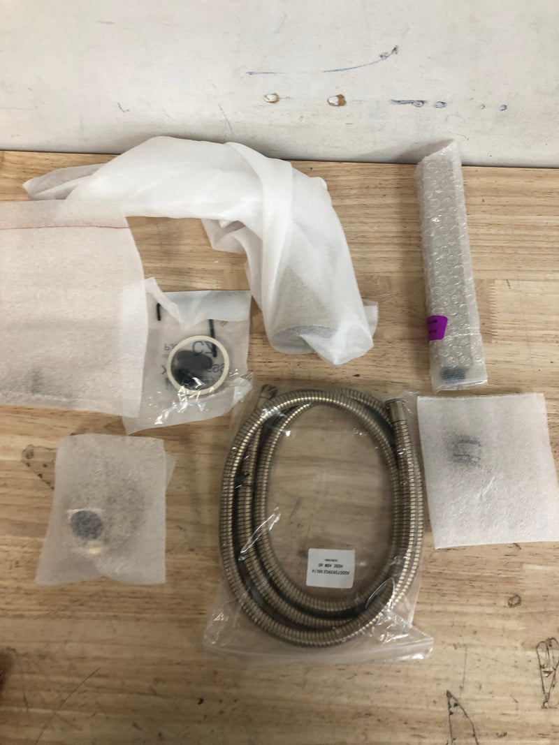 Delta T4789-CZ-PR-LHP Tetra Tub Deck Mounted Roman Tub Filler with Built-In Diverter and Hand Shower - Less Handles and Rough In - Lumicoat Champagne Bronze