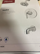 Pfister 8P8-WS2-VEDC Vedra Tub and Shower Trim Package with 1.8 GPM Multi Function Shower Head - Polished Chrome