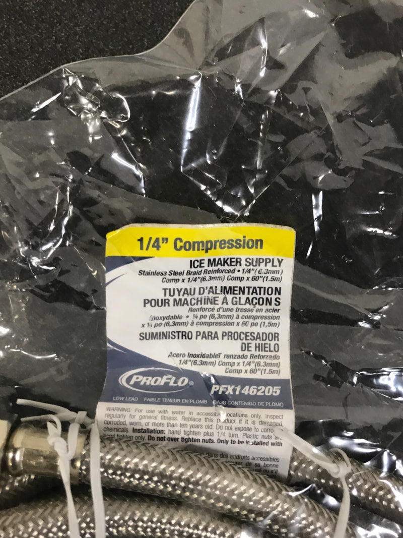 PROFLO 60" Double Reinforced Icemaker Supply Hose