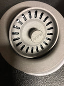 Elkay LKQD35SM Polymer 3-1/2" Disposer Flange with Removable Basket Strainer and Rubber Stopper - Silvermist