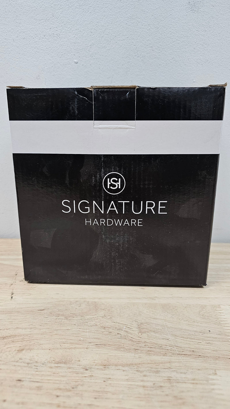 Signature Hardware 479112 Adelphi 4-1/2" Pattern Grate Linear Shower Drain - Matte Black