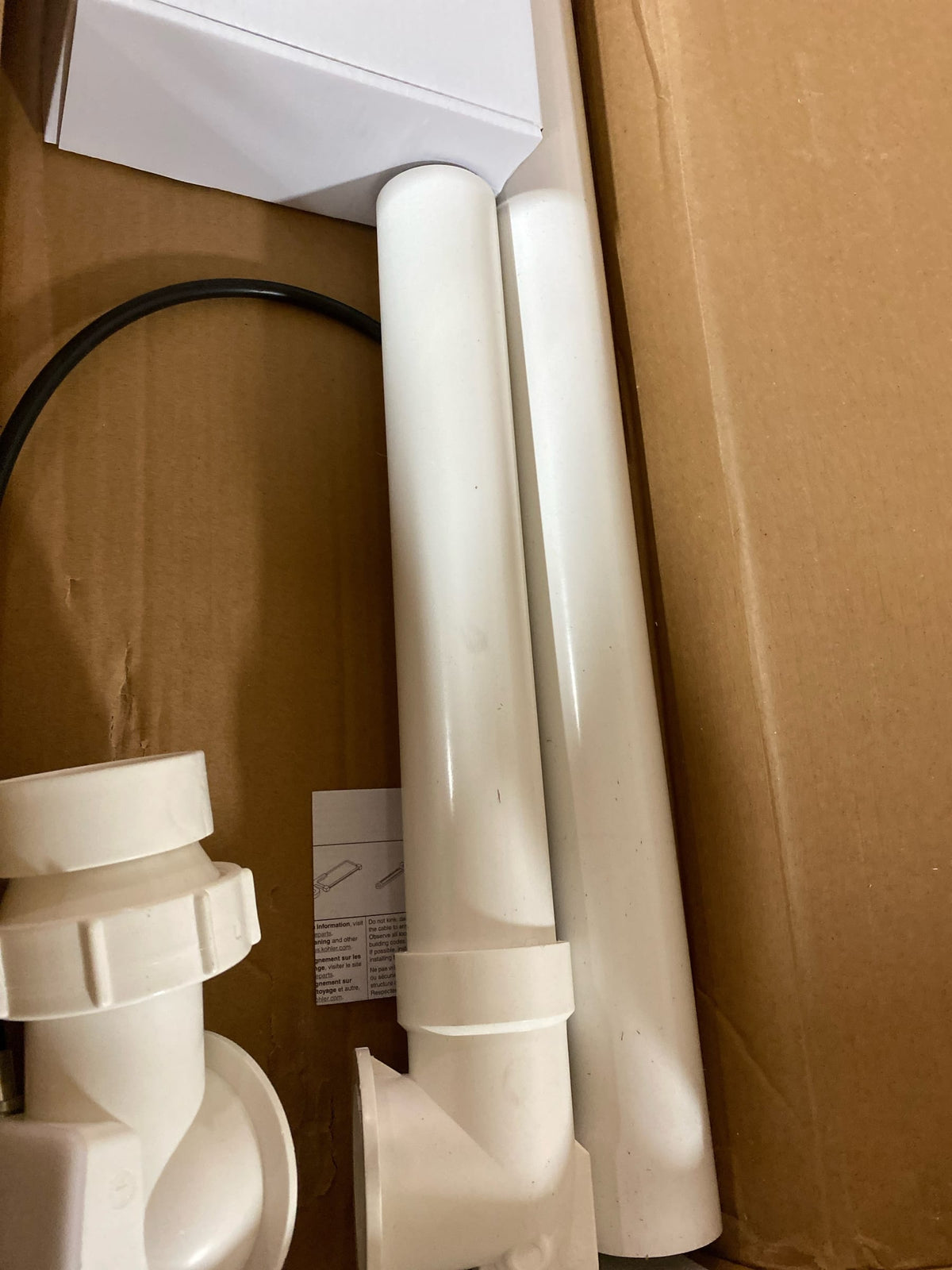 Kohler K-7213-BL Clearflo 1-1/2" Tub Drain Kit - with Overflow and PVC - Matte Black