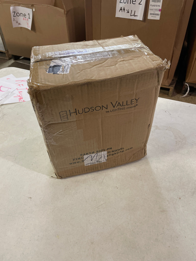 Hudson Valley Lighting 8201-PN Floral Park - 1 Light Wall Sconce 11 inches Tall and 7.5 inches Wide - Polished Nickel