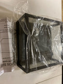 Hampton bay 44828 Hurley Modern 2 -Light Matte Black Outdoor Flush Mount Ceiling Light