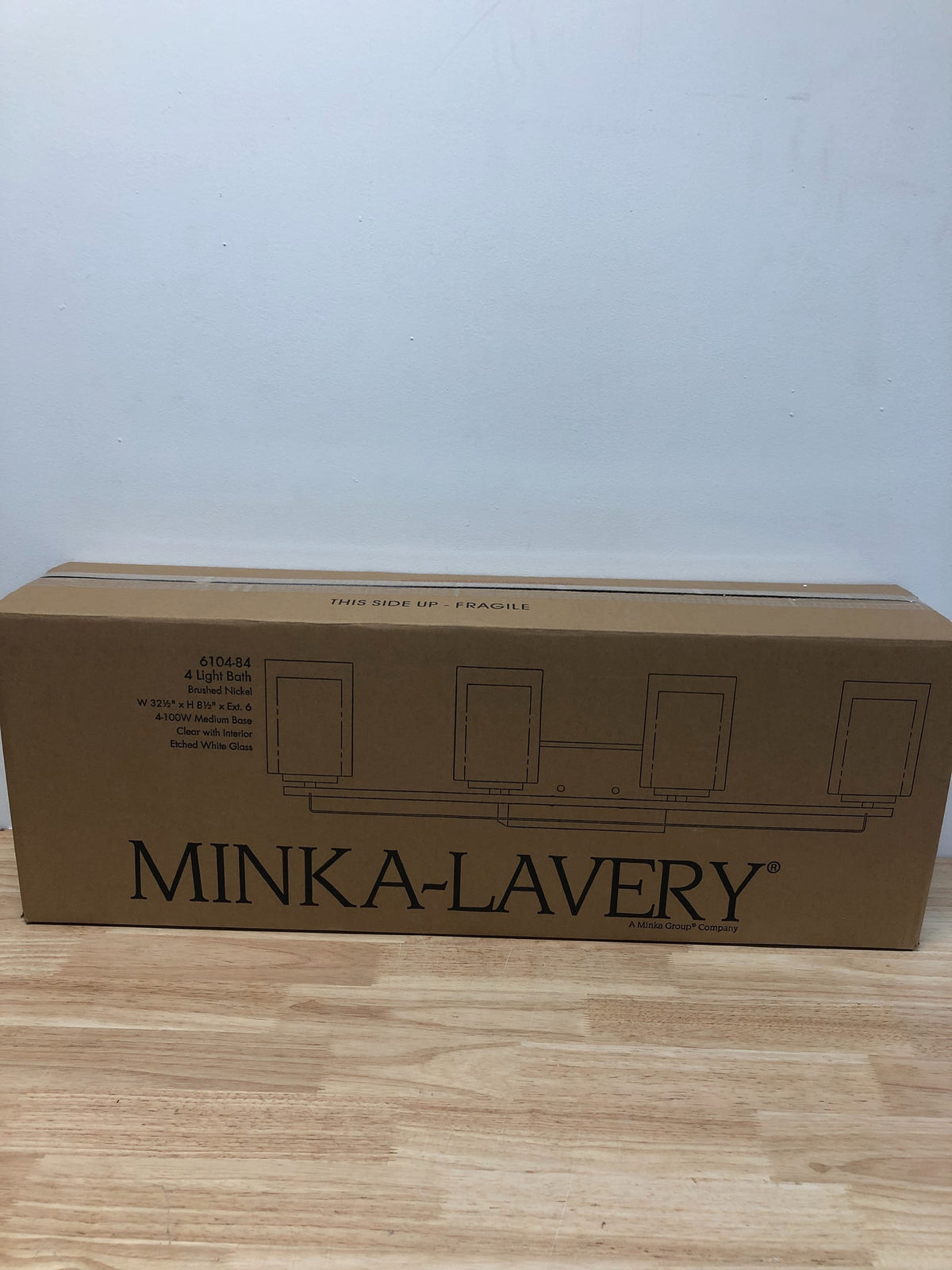 Minka Lavery 6104-84 Parsons Studio 4 Light 33" Wide Vantage Bathroom Vanity Light - Brushed Nickel