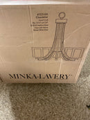 Minka Lavery 4105-66 Parsons Studio 5 Light 26" Wide Vantage Chandelier with Clear / Etched White Glass Shades - Sand Coal