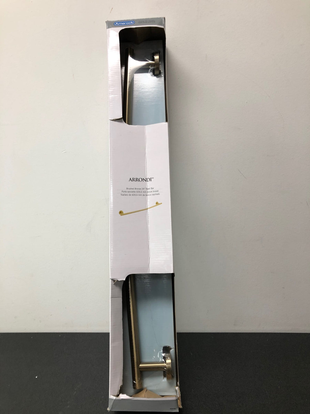 Amerock BH26544BBZ Arrondi 24" Towel Bar - Golden Champagne / Brushed Bronze