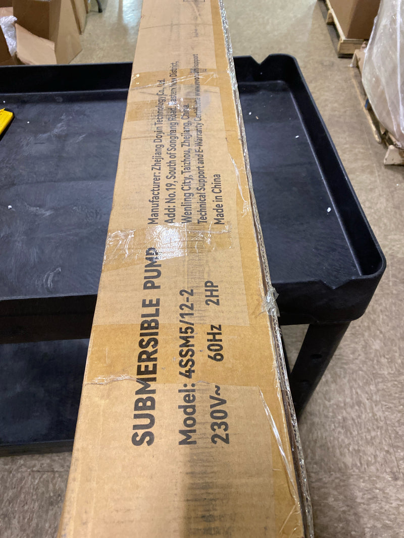 Vevor SJQSBMBNZMC22E35HV4 Deep Well Submersible Pump 2HP 1500-Watt 37GPM 427 ft. Head Water Pump IP68 w/33 ft. Electric Cord for Irrigation Home