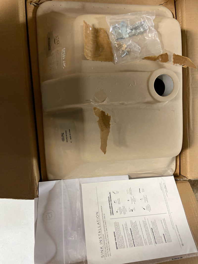 Signature Hardware 447973 Carraway 21" Rectangular Vitreous China Undermount Bathroom Sink - White