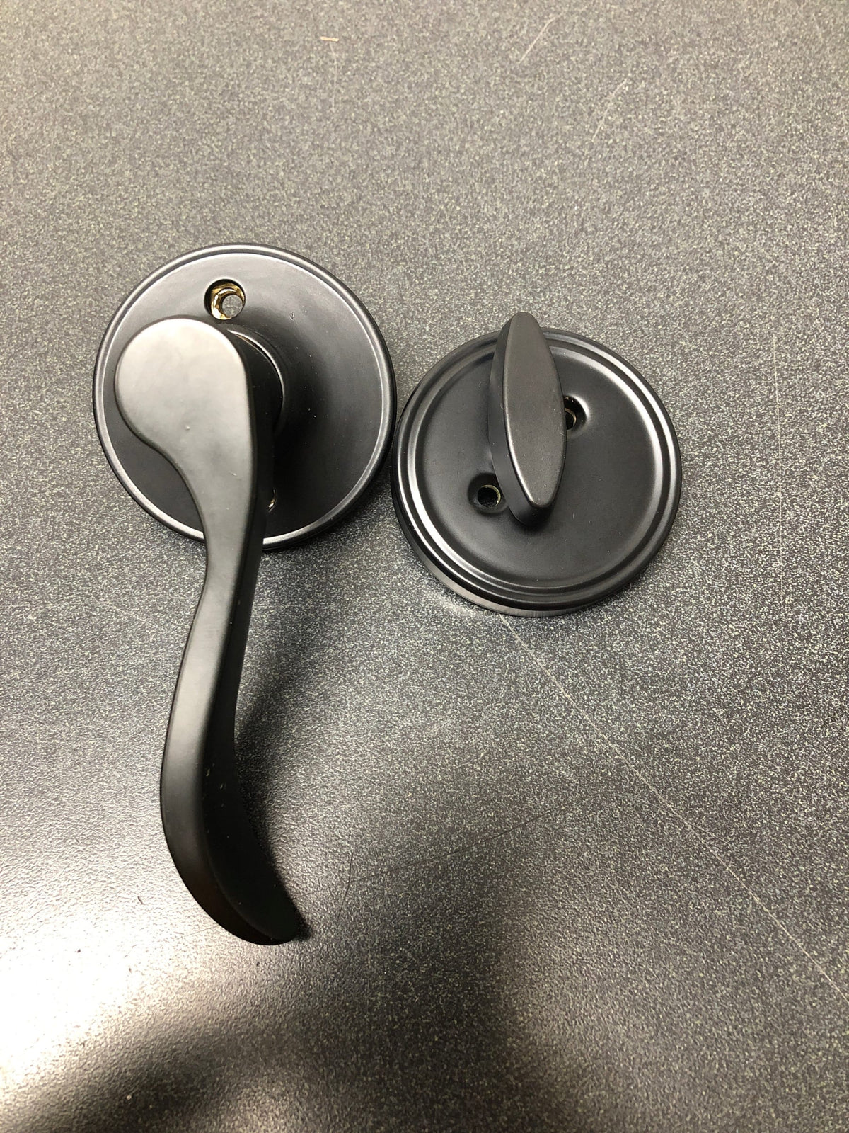 Schlage JH59SEV622LH Left Handed Single Cylinder Keyed Entry Interior Only Pack with Seville Lever from the J Series - Matte Black