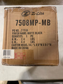 Unbranded 7508MP-MB Kira 5 in. 1-Light Matte Black Shaded Pendant Light with Clear Glass Shade, No Bulbs Included