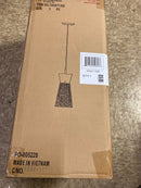 Capital lighting fixture company 342411AD Mila 100-Watt 1-Light Aged Brass Pendant Light with Clear Half-Crackle Tapered Glass and No Bulbs Included