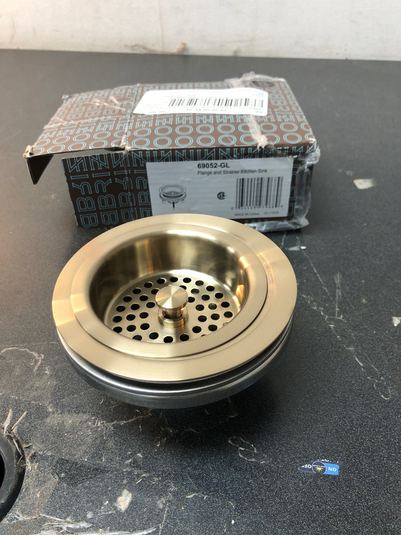 Brizo 69052-GL Brass Basket Strainer for Standard Kitchen Sinks - Luxe Gold