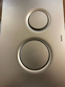 TOTO Dual Flush Round Push Button Plate For Select Duofit In-wall Tank Unit, Matte Silver - YT930