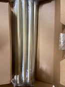 Quick Easy No Tools Install | Sturdy Steel 1" Wide Rod | 4 Brackets for Additional Support | Supports Heavy Fabrics | Gold Ball Finial | 72-144" | Gold Brass