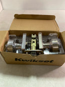 Kwikset 730PSKSQT-26 Pismo Privacy Door Knob Set with Square Rose - Polished Chrome