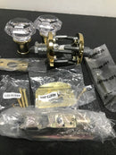 Baldwin Reserve PSCRYTRR003 Passage Crystal Knob with Traditional Round Rose Lifetime Brass Finish