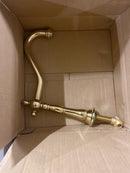 Signature Hardware 434670 Victorian Widespread Bathroom Faucet with Metal Lever Handles and Pop-Up Drain Assembly - Polished Brass