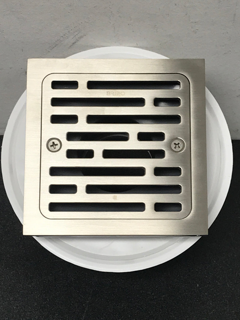 Brizo BT062415-NK 4" Tile-In Square Shower Drain - Luxe Nickel