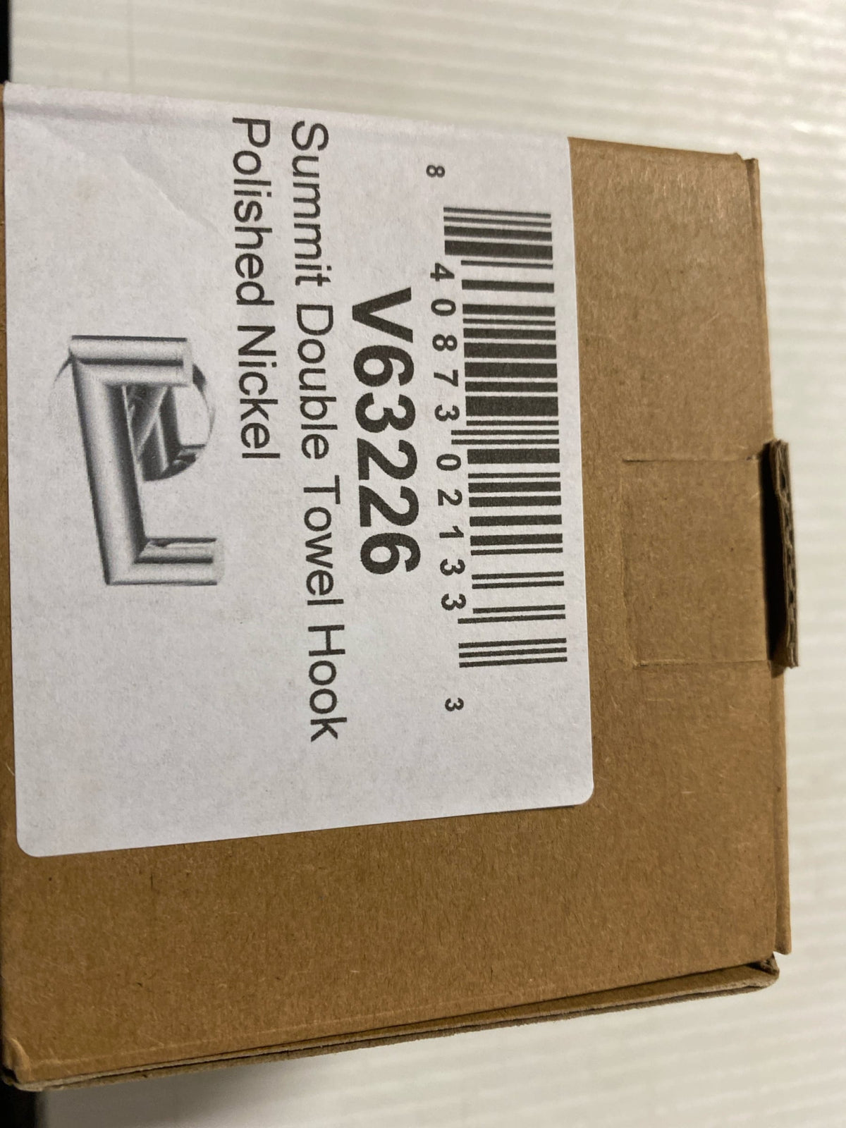 ICO Bath V63226 Volkano Summit Double Robe Hook - Polished Nickel