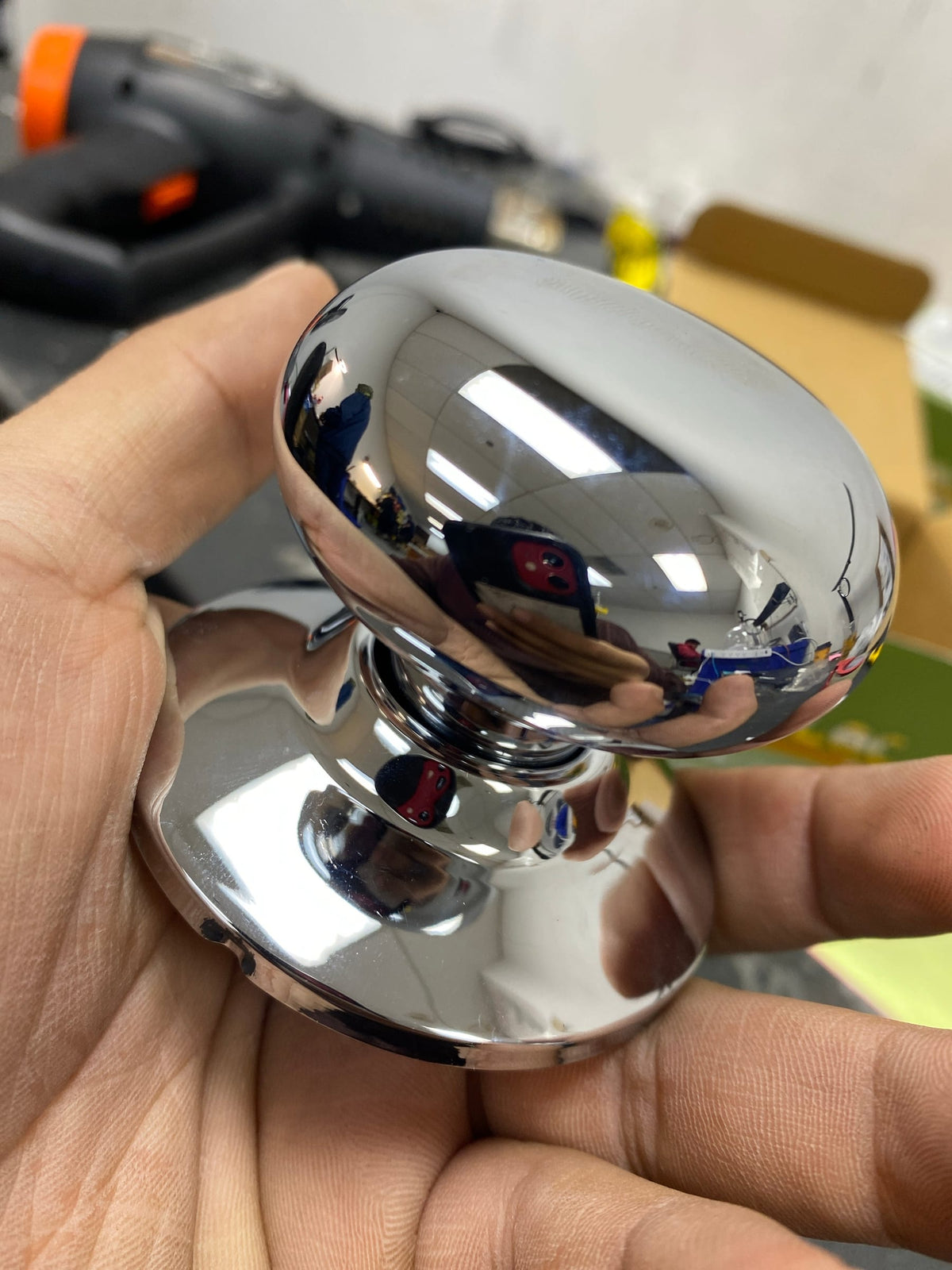 Sure-Loc DU100 26 Durango Non-Turning One-Sided Dummy Door Knob with Round Rose - Polished Chrome
