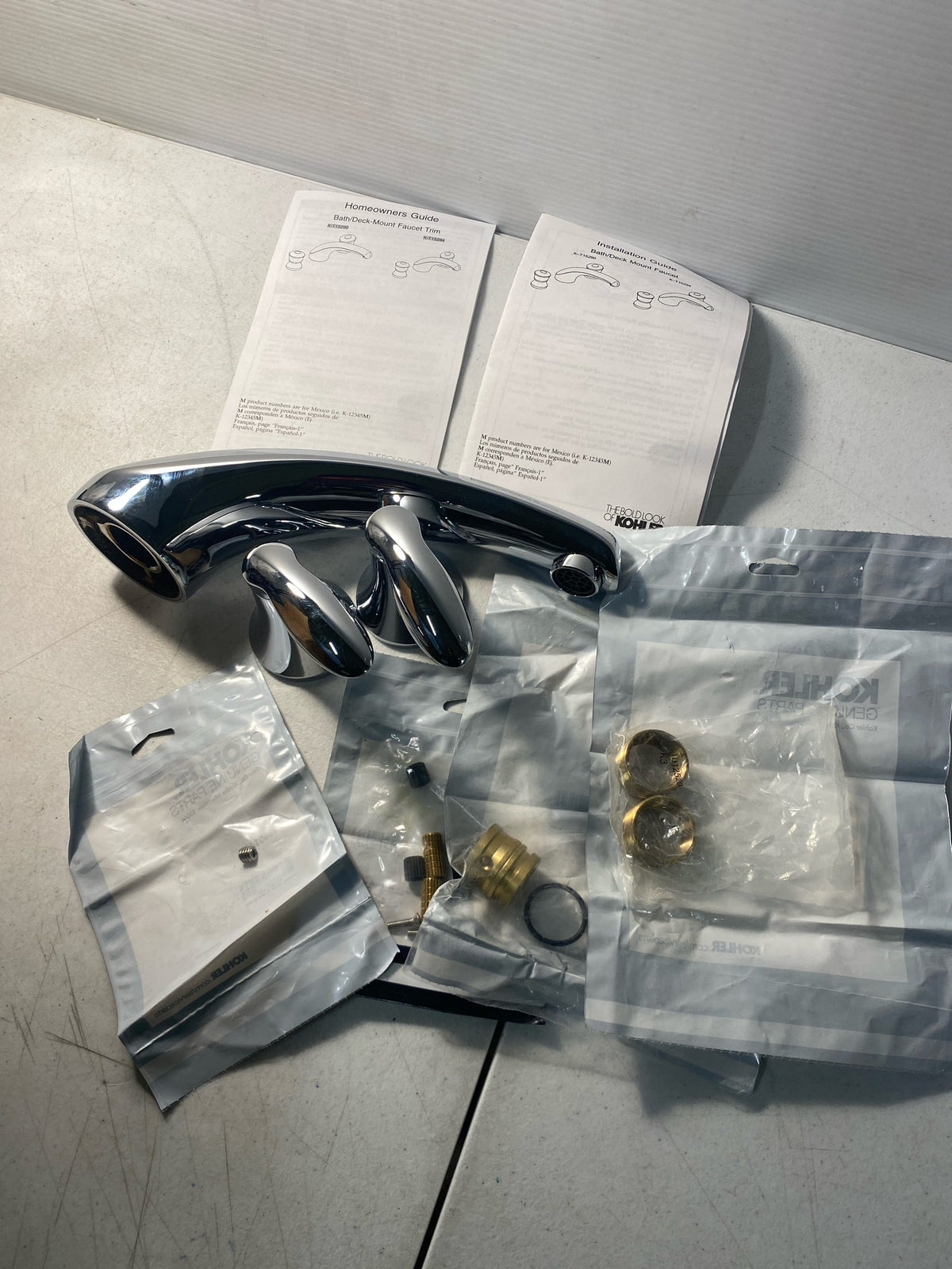 Kohler K-P15290-4-CP Coralais Deck Mounted Roman Tub Filler with Lever Handles - Polished Chrome